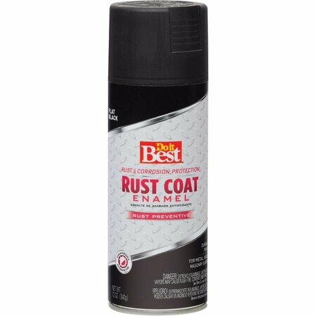 ALL-SOURCE Rust Coat Flat Black 12 Oz. Anti-Rust Spray Paint 203506D